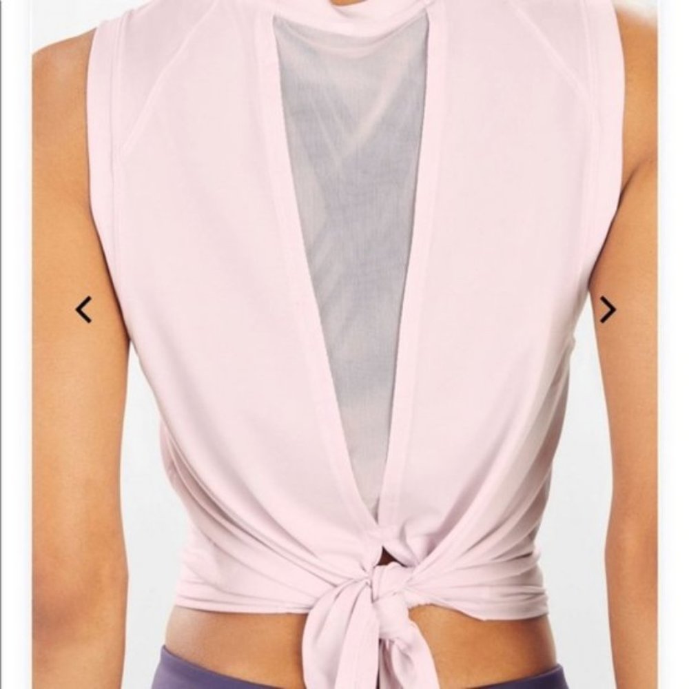 Pink Fabletics Monet B-Back Tie Tank in Large